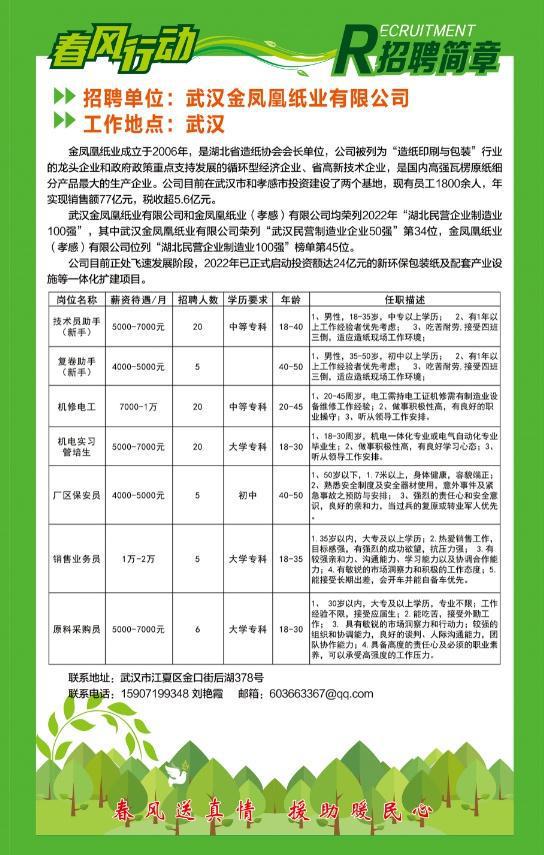 武汉普工招聘信息最新概览