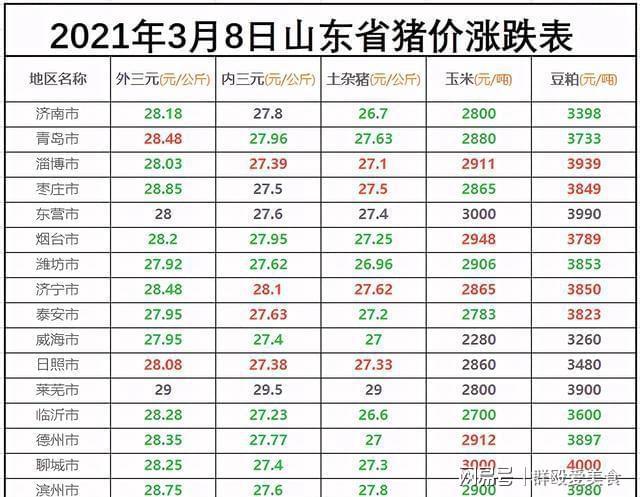 今日山东最新猪价价格分析与展望