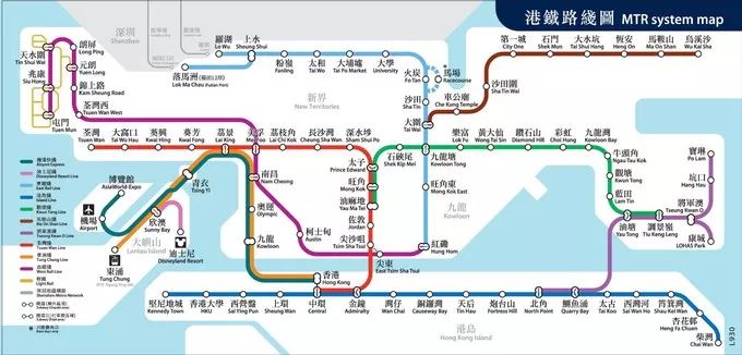 香港地铁线路图全新概览